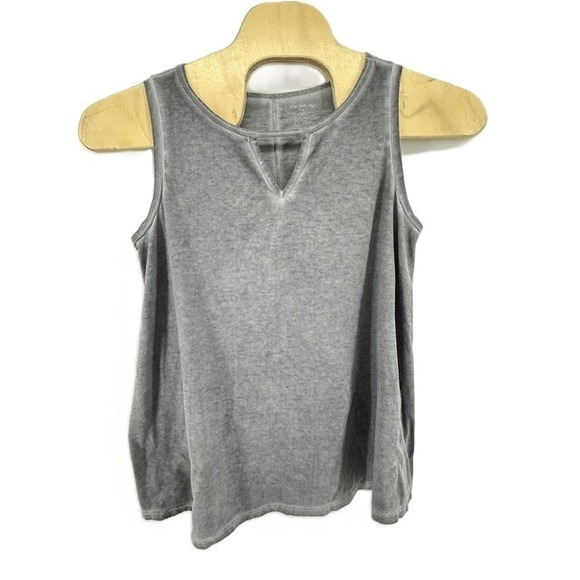 Lane Bryant Tops - Lane Bryant Gray Mineral Wash V-Cutout Sleeveless Tank Top Plus Size 14/16